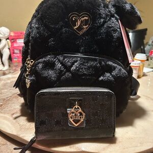 Juicy couture backpack and wallet set